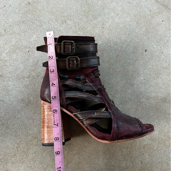 Freebird by Steven Shoes Tiara Wine Leather Booties Women’s Size 7 - Picture 13 of 13